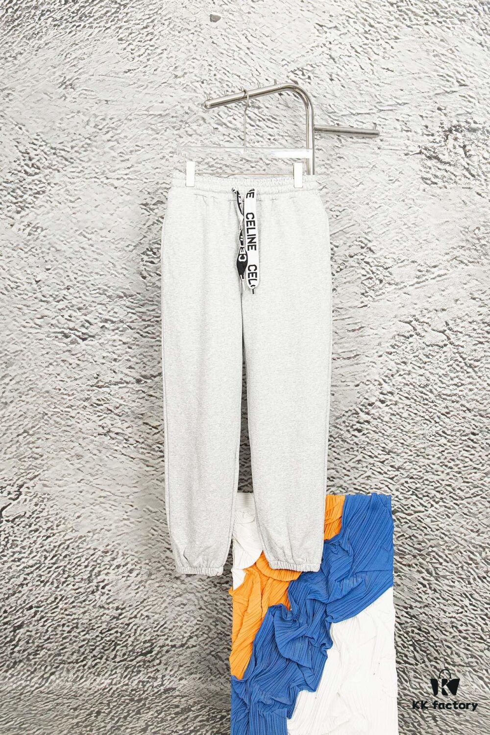 CELINE Klein Blue Letter Logo Sporty Casual Pants Y056