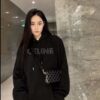 Celine 23SS Rhinestone Letter Embellished Hoodie Unisex High-End Version