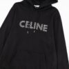 Celine 23SS Rhinestone Letter Embellished Hoodie Unisex High-End Version