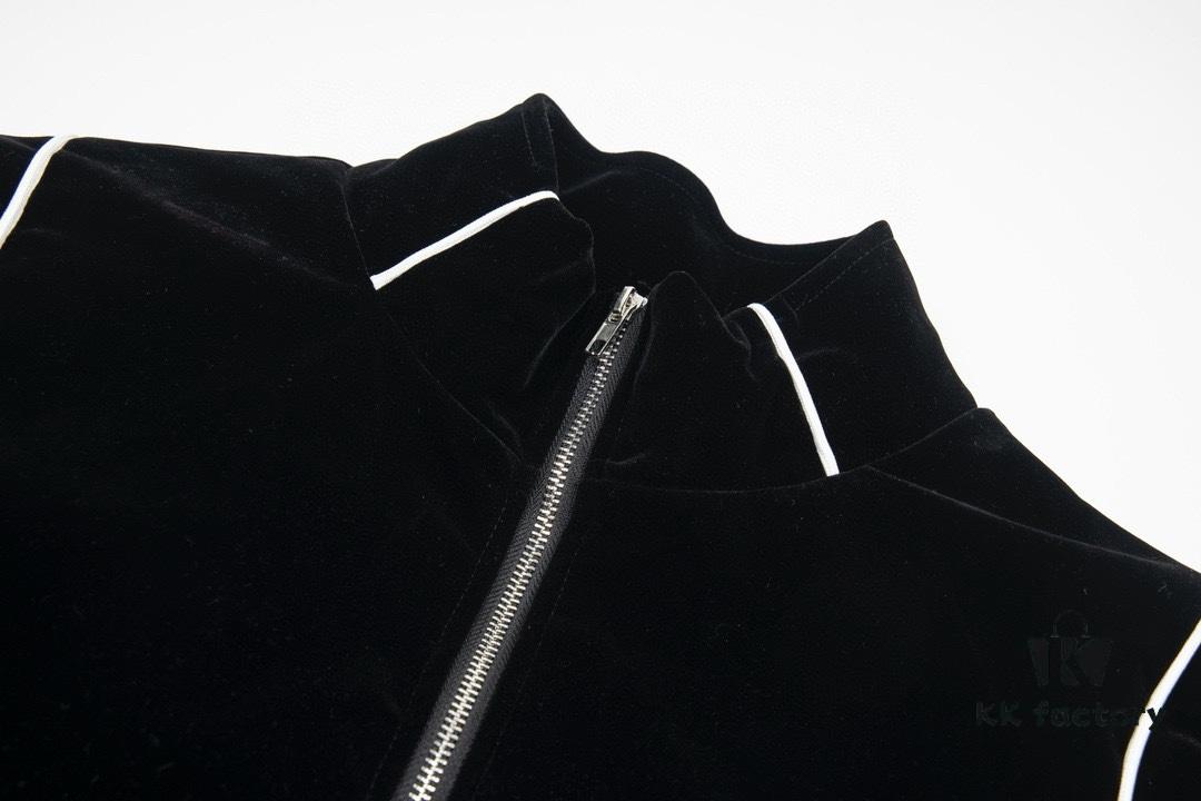 CELINE Y007 Black Velvet Jacket Spring and Autumn 2022 New Arrival