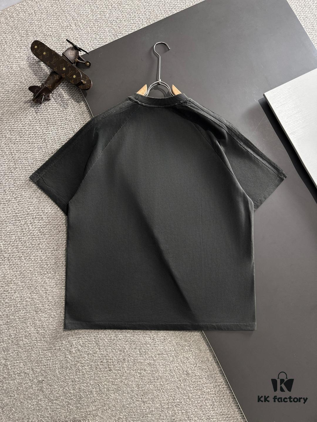 High-Quality Celine 2025 Spring/Summer New Men's Tie-Dye Washed Short-Sleeve T-Shirt