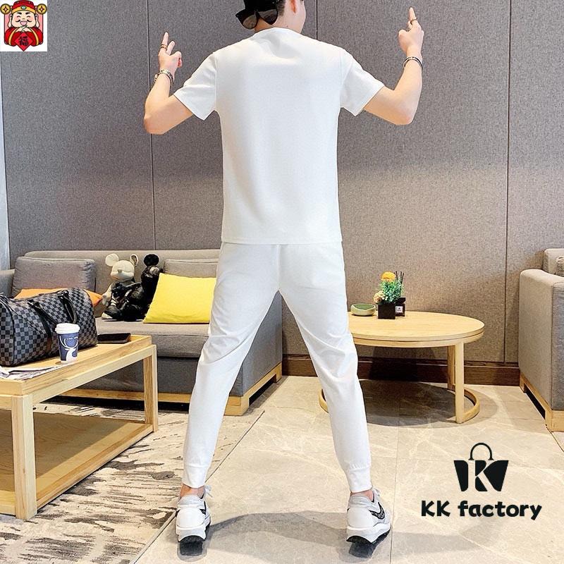 CELINE Men's Summer High-Quality Double-Mercerized Cotton Suit Set, Imported Premium Fabric, Trendy and Versatile Design