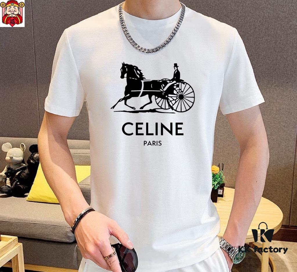 CELINE Men's Summer High-Quality Double-Mercerized Cotton Suit Set, Imported Premium Fabric, Trendy and Versatile Design