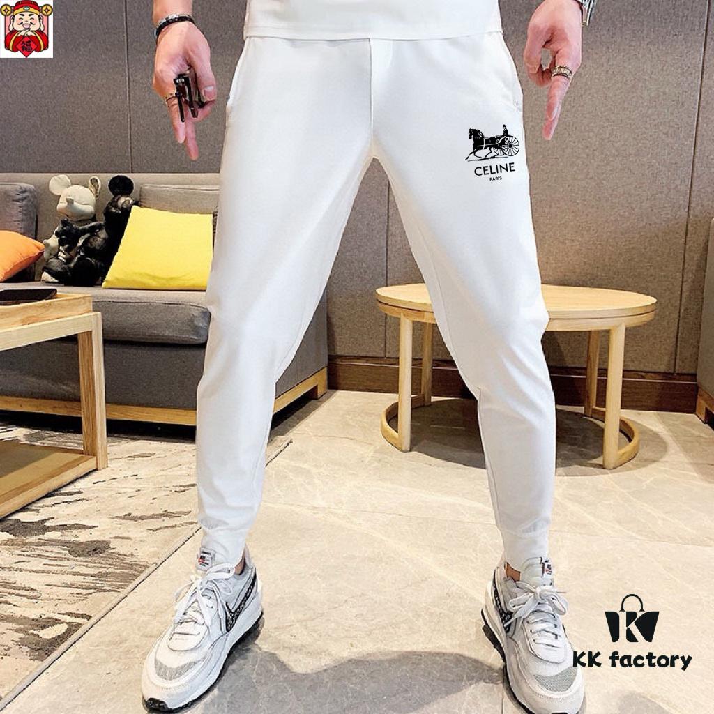 CELINE Men's Summer High-Quality Double-Mercerized Cotton Suit Set, Imported Premium Fabric, Trendy and Versatile Design