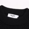 Celine Embroidered Letter Round Neck Wool Sweater
