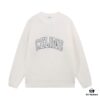 Celine Embroidered Letter Round Neck Wool Sweater