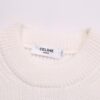 Celine Embroidered Letter Round Neck Wool Sweater