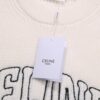 Celine Embroidered Letter Round Neck Wool Sweater
