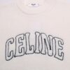 Celine Embroidered Letter Round Neck Wool Sweater