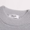 Celine Embroidered Letter Round Neck Wool Sweater