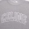 Celine Embroidered Letter Round Neck Wool Sweater