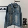 New CHANEL-Inspired FW Star-Studded Rhinestone Embroidered Distressed Denim Jacket for Men and Women