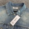 New CHANEL-Inspired FW Star-Studded Rhinestone Embroidered Distressed Denim Jacket for Men and Women