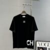 CHANEL 25s New Arrival Designer T-Shirt, Unisex Limited Edition – Classic Embroidery, Premium 280g 40s Double-Yarn Smooth Cotton Fabric, Soft and Comfortable