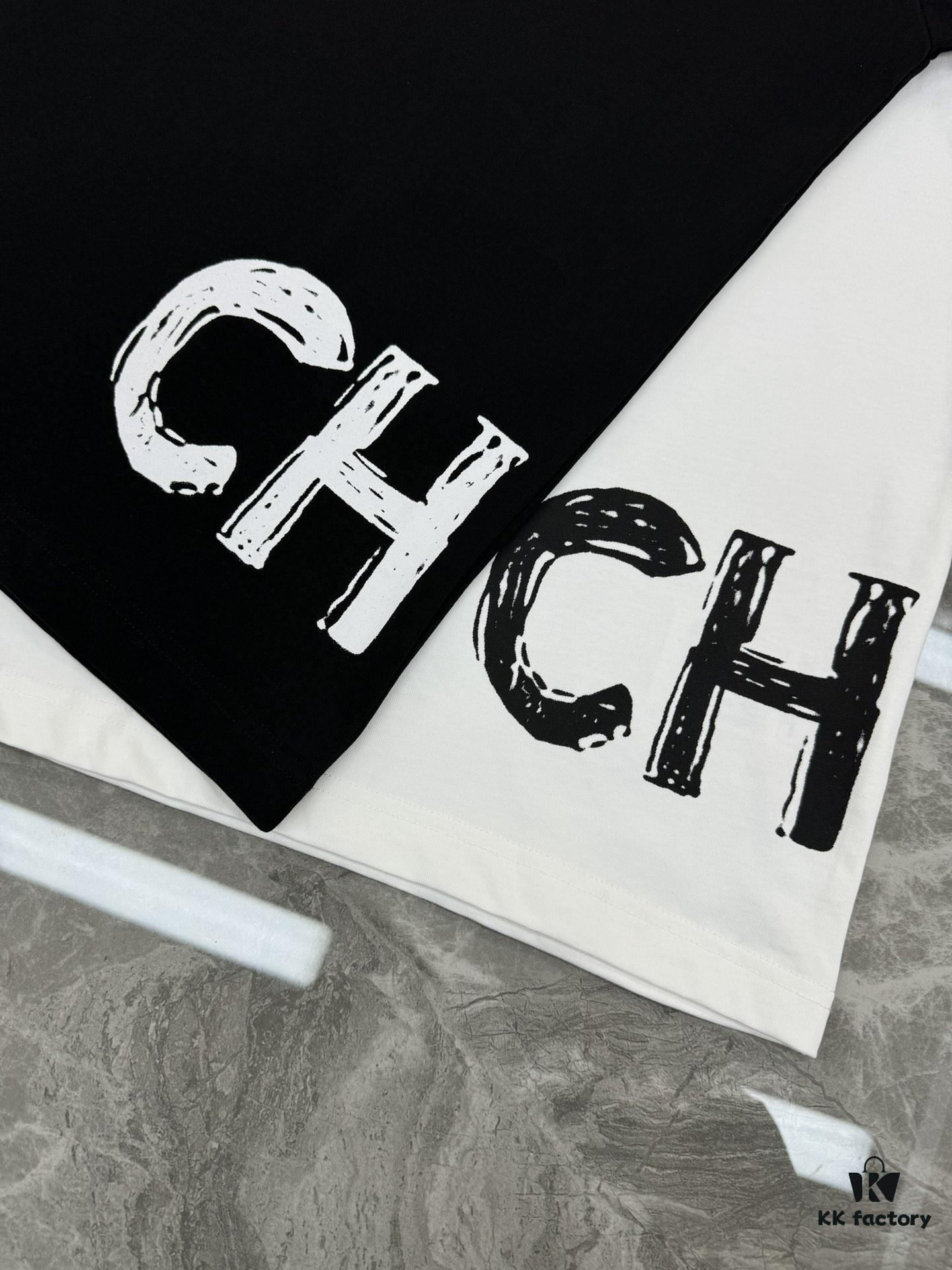 CHANEL 25s New Arrival Designer T-Shirt, Unisex Limited Edition – Classic Embroidery, Premium 280g 40s Double-Yarn Smooth Cotton Fabric, Soft and Comfortable