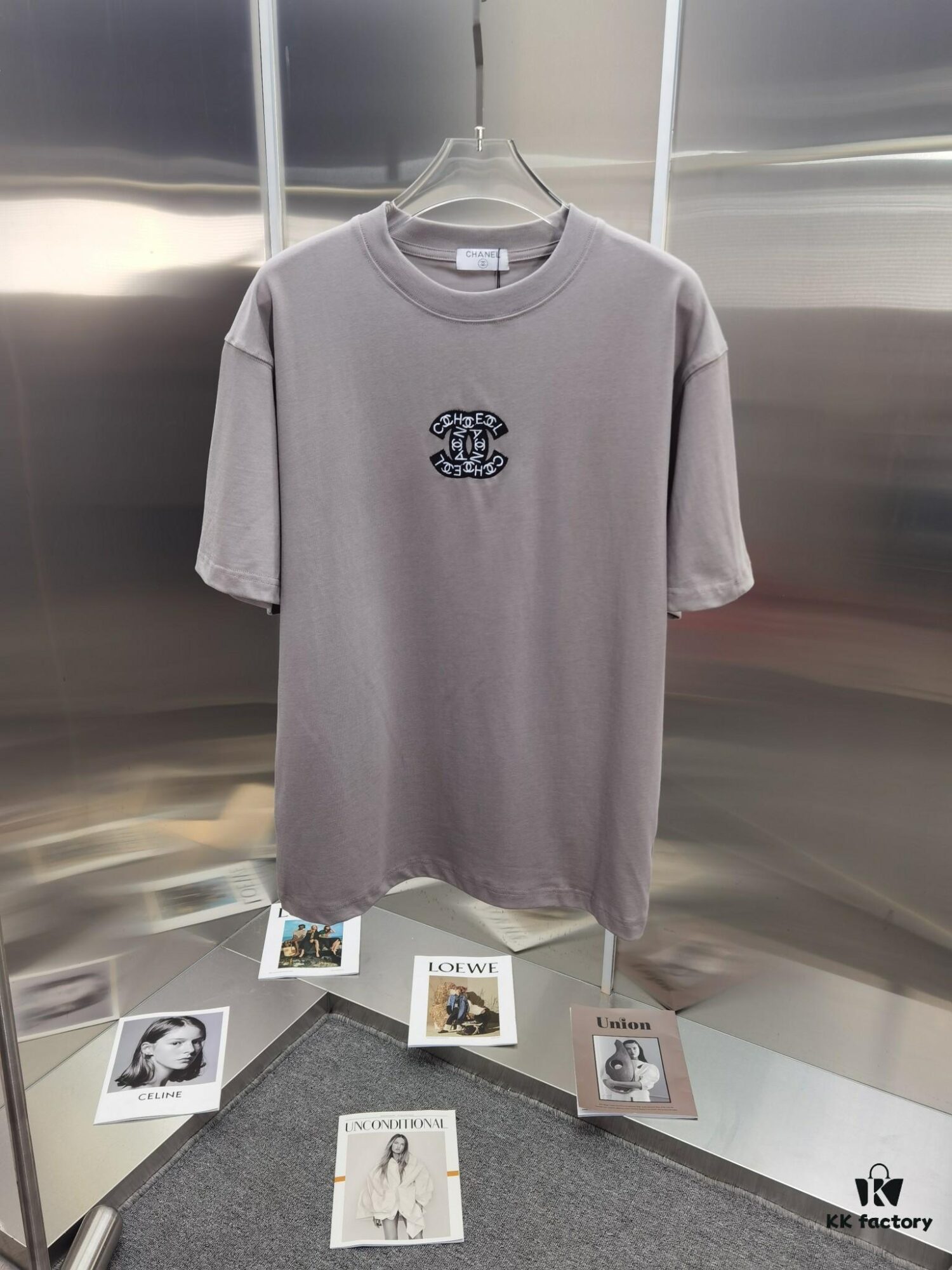 Chanel CH*NEL (Embroidered Premium Version, Different from Standard Stock) Short Sleeve T-Shirt