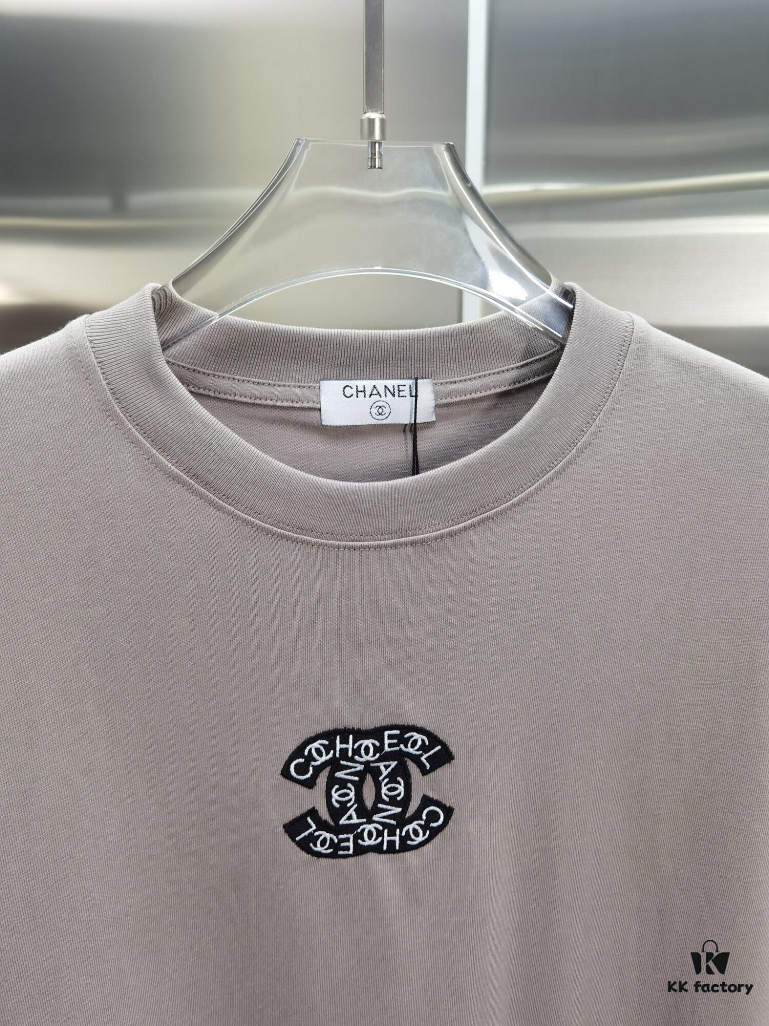 Chanel CH*NEL (Embroidered Premium Version, Different from Standard Stock) Short Sleeve T-Shirt