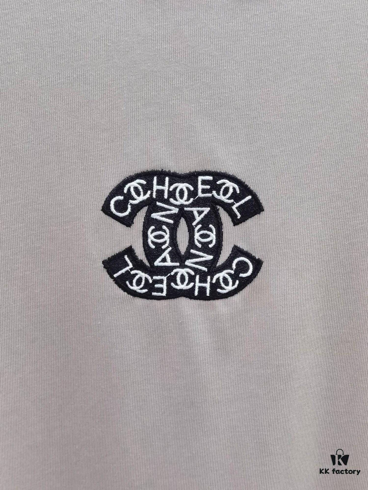 Chanel CH*NEL (Embroidered Premium Version, Different from Standard Stock) Short Sleeve T-Shirt