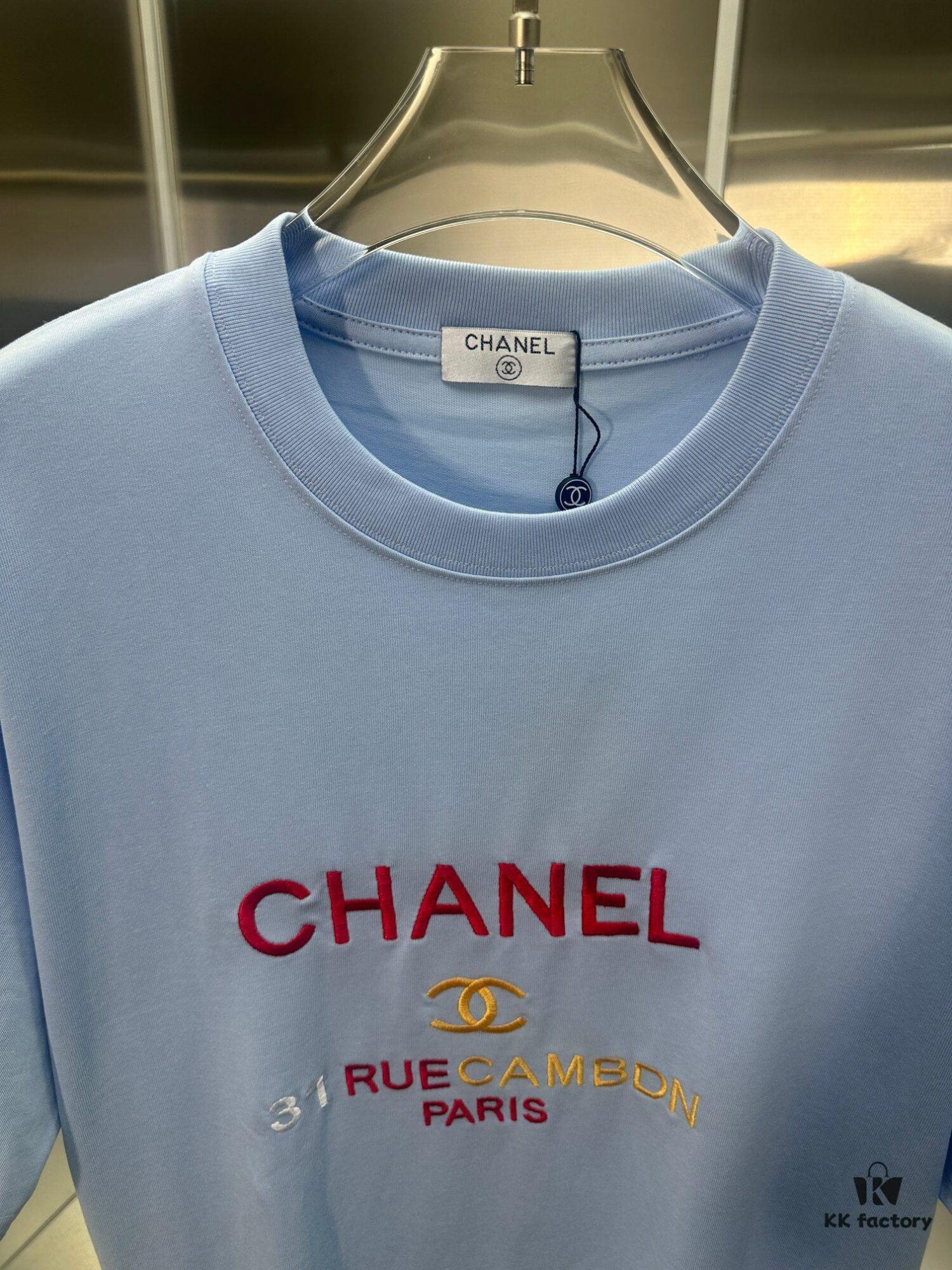 CHANEL Embroidered Short Sleeve T-Shirt (Premium Quality, Exclusive Version)