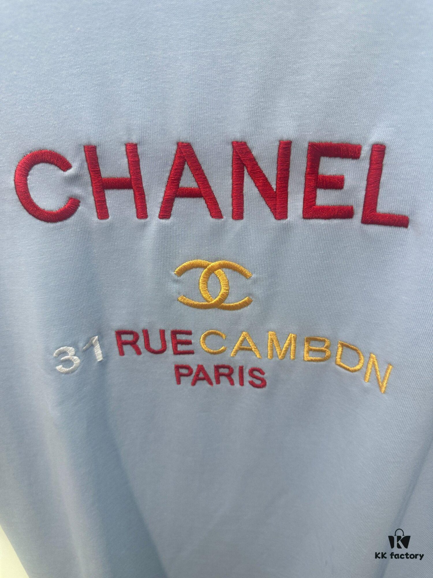 CHANEL Embroidered Short Sleeve T-Shirt (Premium Quality, Exclusive Version)