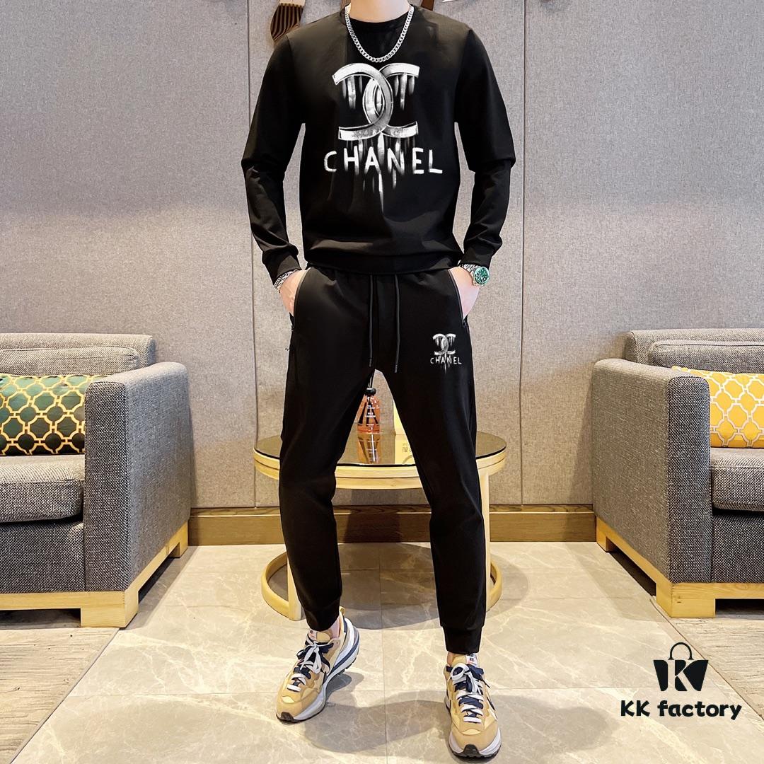 CHANEL (Perfect for Curvy Figures) New 2025 Bestselling Sweatshirt Set – Authentic Original Version, Premium Italian Cotton 100%, Elegant and Comfortable, Official Store Sizing