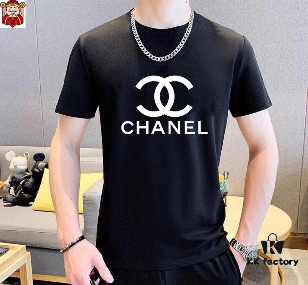 CHANEL Men's Summer High-Quality Double-Mercerized Cotton Suit Set, Imported Premium Fabric, Fashion Trend Style, Versatile and Elegant Design