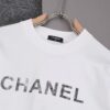 New Arrival 25S Chanel Camellia Letter T-Shirt, Washed Cotton Fabric, Unisex Loose Fit