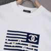 New Arrival 25S Chanel Flocked Pressure Gel T-Shirt, Pre-washed Cotton Fabric, Soft and Skin-friendly, Unisex Loose Fit