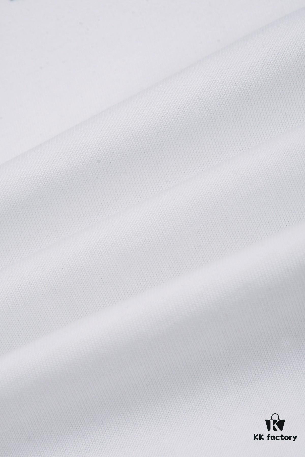 New Arrival 25S Chanel Flocked Pressure Gel T-Shirt, Pre-washed Cotton Fabric, Soft and Skin-friendly, Unisex Loose Fit