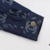 Chanel Spring/Summer 2024 New Denim Jacket with Heavy Embellished Raw Edges and Padded Shoulders, Preppy Style Casual Jacket