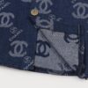 Chanel Spring/Summer 2024 New Denim Jacket with Heavy Embellished Raw Edges and Padded Shoulders, Preppy Style Casual Jacket