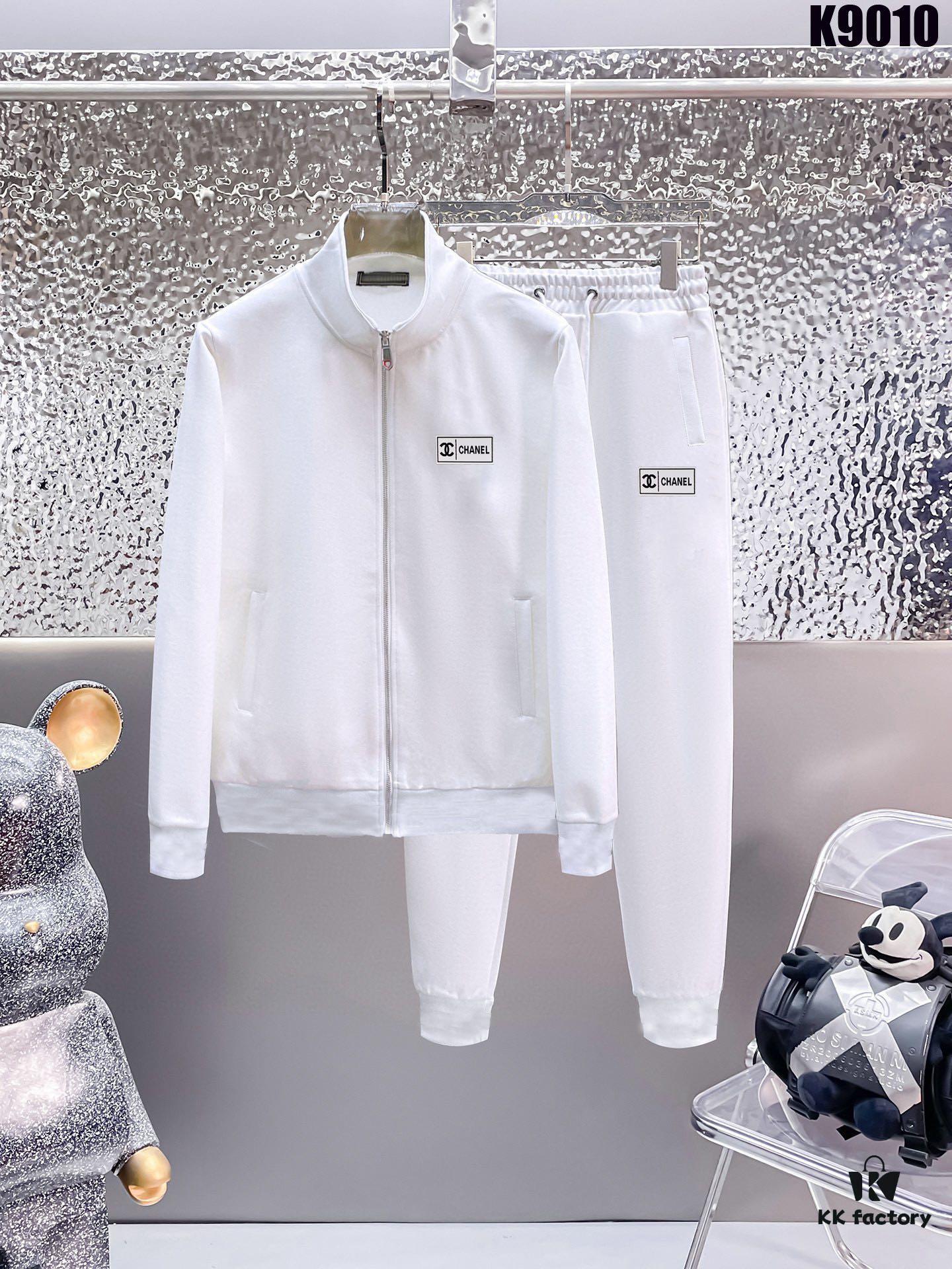 CHANEL (Perfect for Plus-Size) Hot-Selling Knit Cardigan and Sweatshirt Set – Official Website Original Version, 2025 New Arrival, Premium Natural Roman Cotton 100%, Elegant and Comfortable, Authentic Hardware, Retail Size M to 5XL (Fits up to 220 lbs)