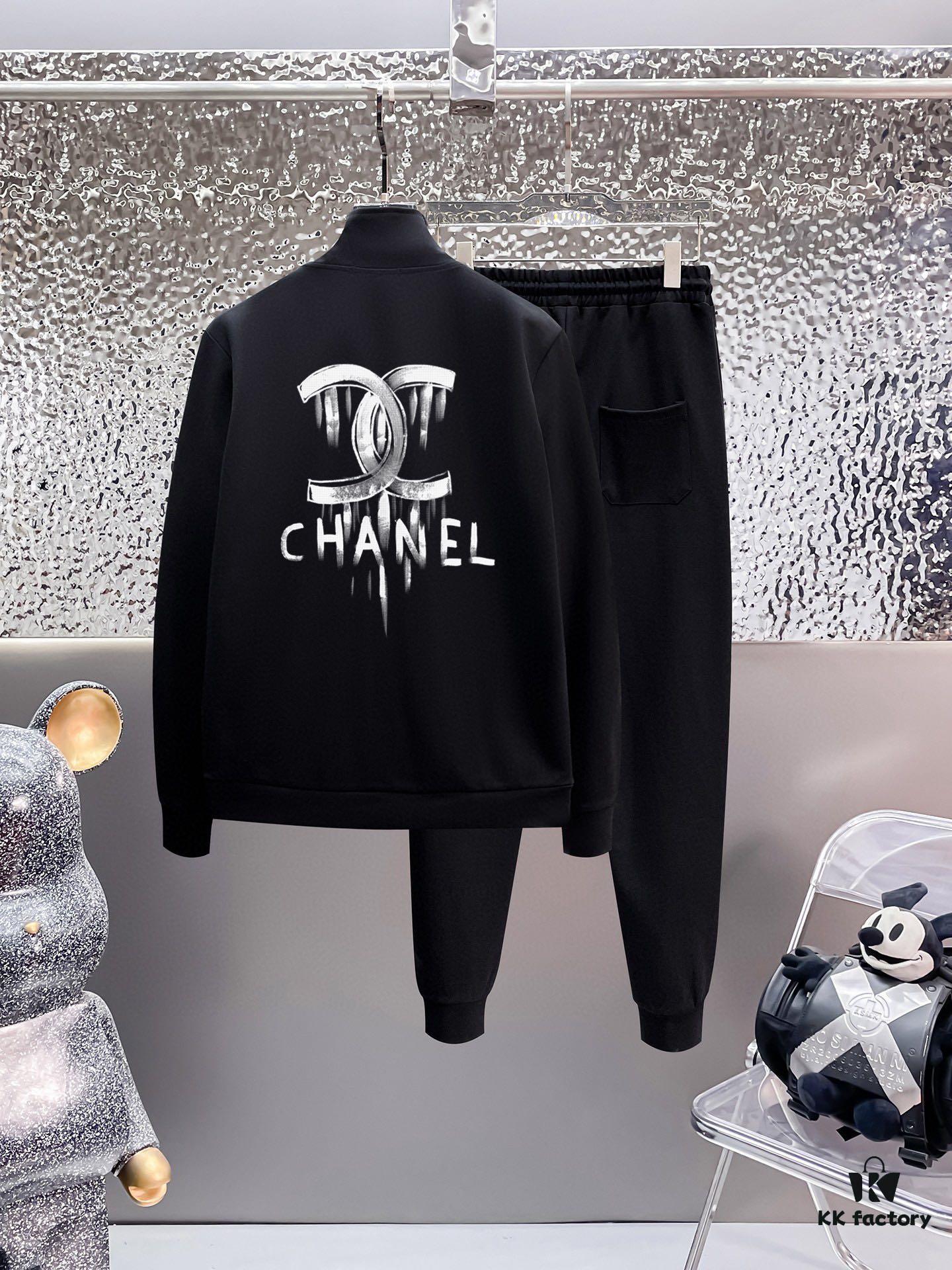 CHANEL (Perfect for Plus-Size) Hot-Selling Knit Cardigan and Sweatshirt Set – Official Website Original Version, 2025 New Arrival, Premium Natural Roman Cotton 100%, Elegant and Comfortable, Authentic Hardware, Retail Size M to 5XL (Fits up to 220 lbs)