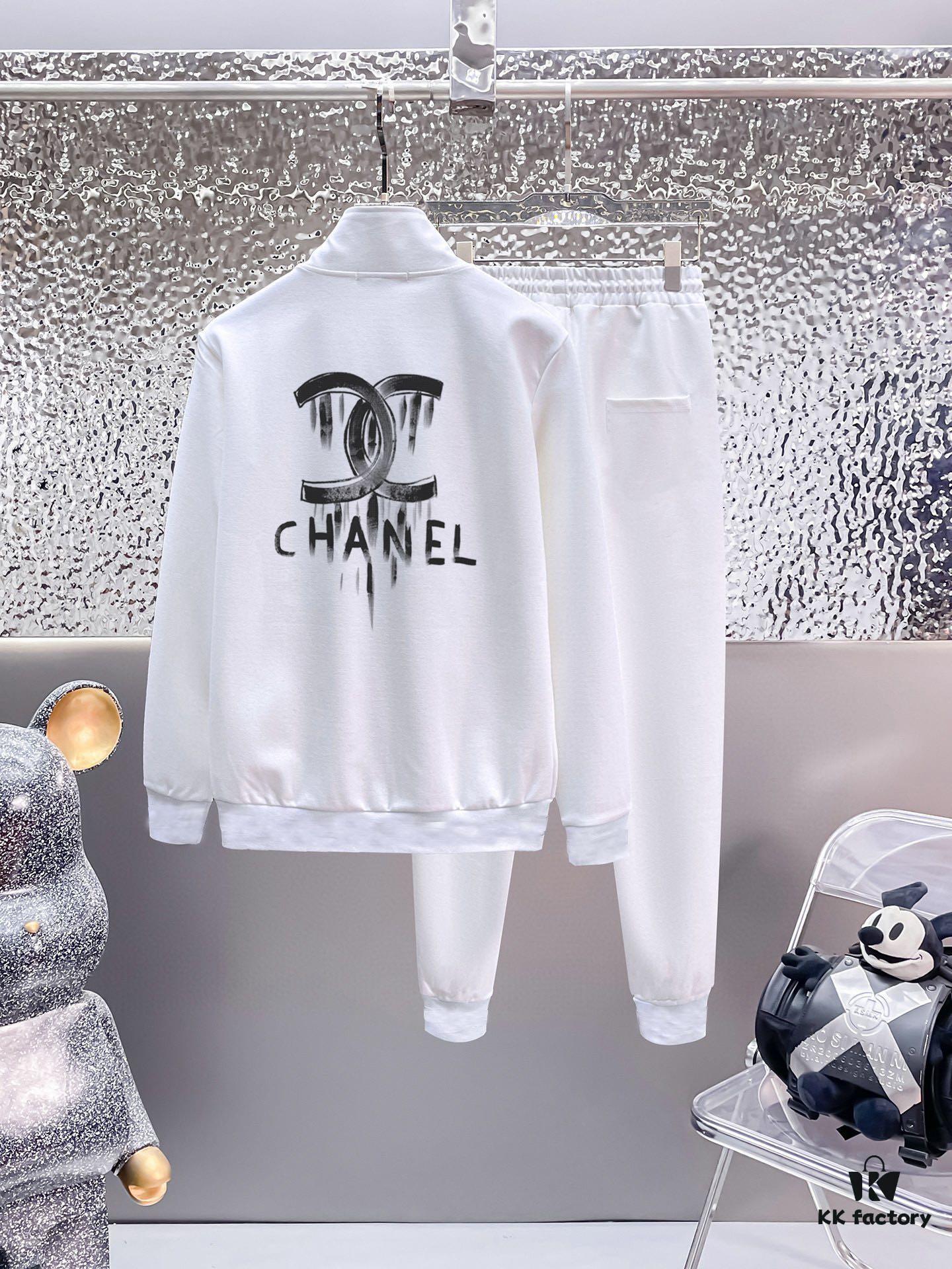 CHANEL (Perfect for Plus-Size) Hot-Selling Knit Cardigan and Sweatshirt Set – Official Website Original Version, 2025 New Arrival, Premium Natural Roman Cotton 100%, Elegant and Comfortable, Authentic Hardware, Retail Size M to 5XL (Fits up to 220 lbs)