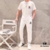 CHANEL Men's Summer High-Quality Double-Mercerized Cotton Suit Set, Imported Premium Fabric, Fashion Trend Style, Simple and Elegant Design