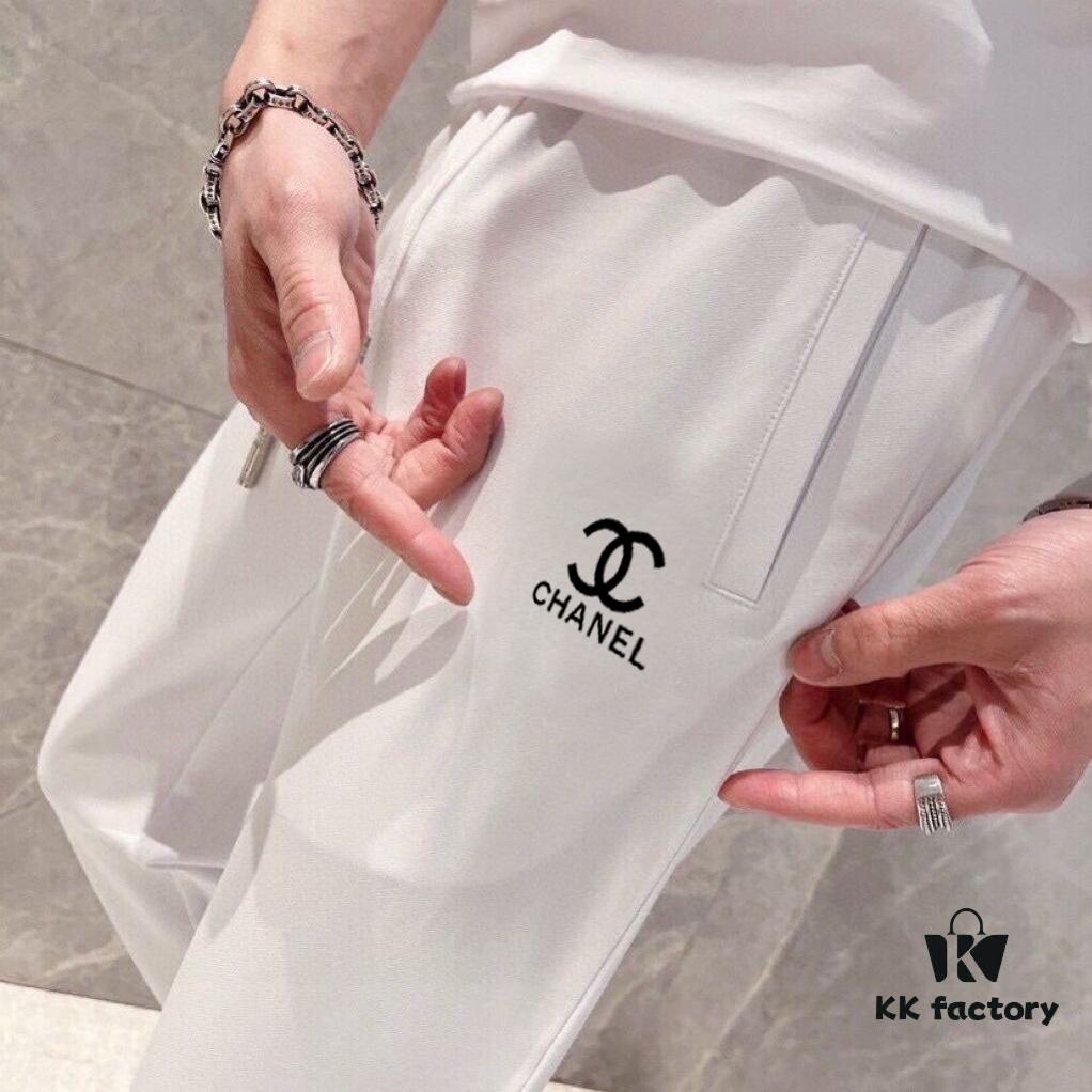 CHANEL Men's Summer High-Quality Double-Mercerized Cotton Suit Set, Imported Premium Fabric, Fashion Trend Style, Simple and Elegant Design