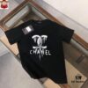 CHANEL Men's Casual Short-Sleeve T-Shirt, 2025 Spring/Summer New Arrival, Premium Logo Embroidery, Imported Silk-Cotton Fabric, Slim Fit Design, Stylish and Versatile