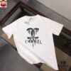 CHANEL Men's Casual Short-Sleeve T-Shirt, 2025 Spring/Summer New Arrival, Premium Logo Embroidery, Imported Silk-Cotton Fabric, Slim Fit Design, Stylish and Versatile