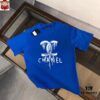 CHANEL Men's Casual Short-Sleeve T-Shirt, 2025 Spring/Summer New Arrival, Premium Logo Embroidery, Imported Silk-Cotton Fabric, Slim Fit Design, Stylish and Versatile