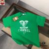 CHANEL Men's Casual Short-Sleeve T-Shirt, 2025 Spring/Summer New Arrival, Premium Logo Embroidery, Imported Silk-Cotton Fabric, Slim Fit Design, Stylish and Versatile