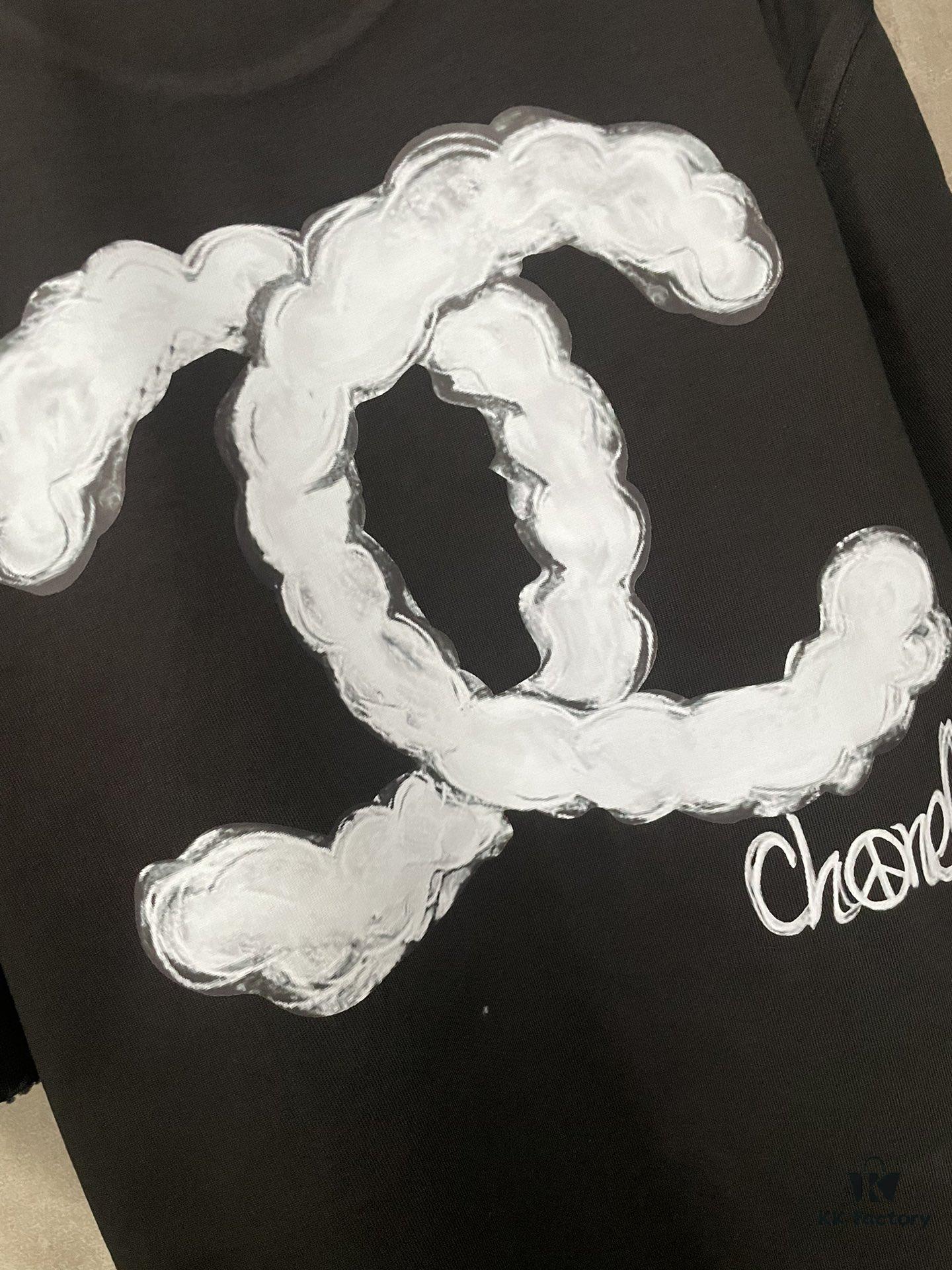 CHANEL Chanel 24SS Navy Collection Rope Digital Print Heavyweight Short Sleeve T-Shirt