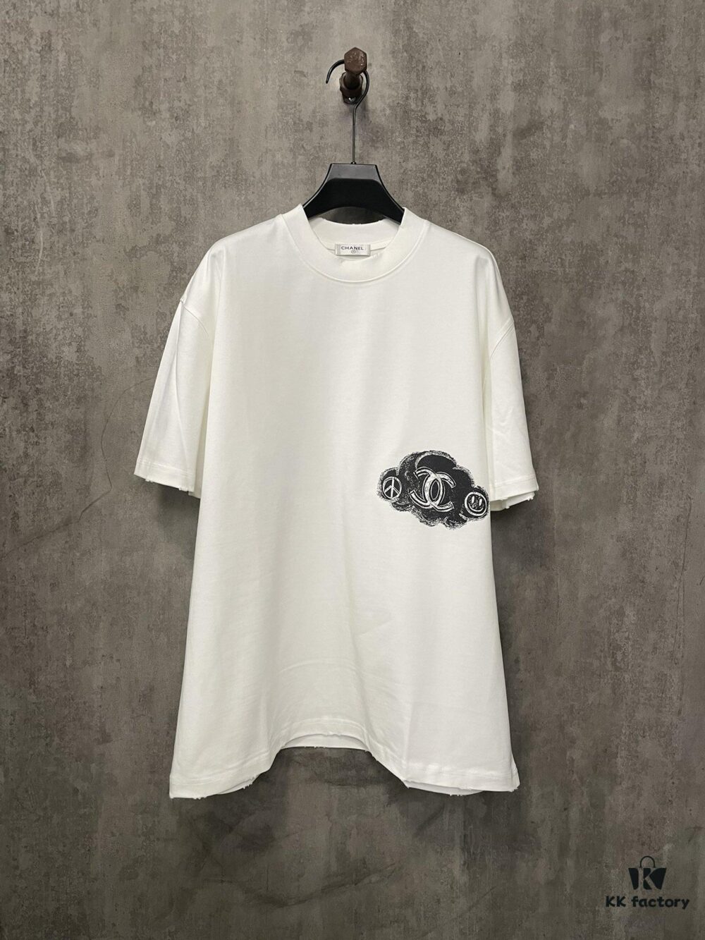 CHANEL Chanel 24SS Navy Collection Rope Digital Print Heavyweight Short Sleeve T-Shirt, 380g Premium Cotton, Autumn Winter Essential