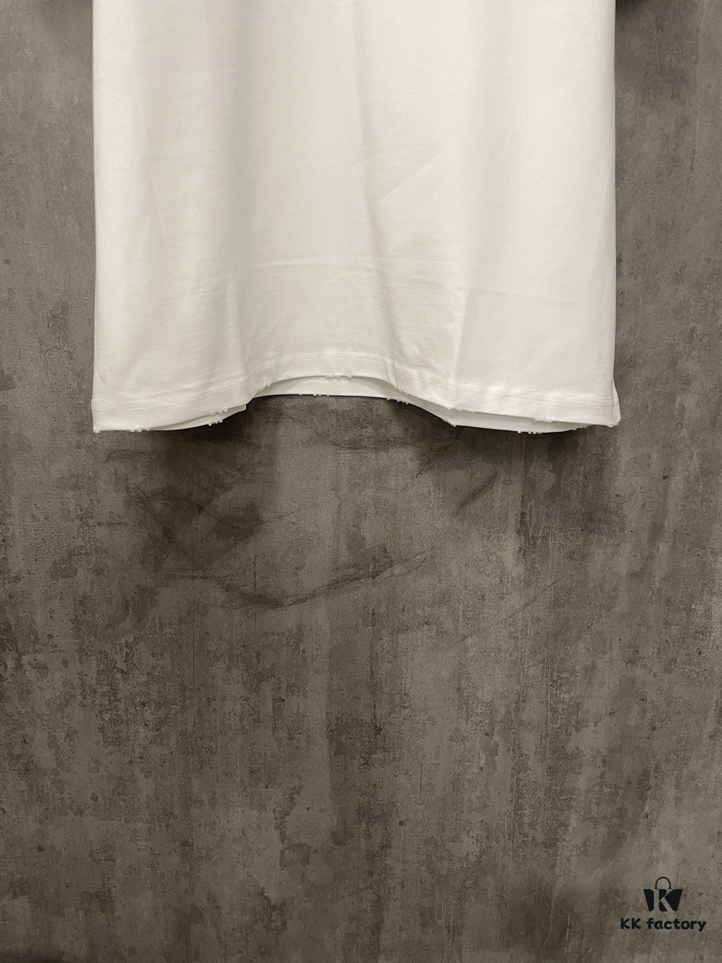 CHANEL Chanel 24SS Navy Collection Rope Digital Print Heavyweight Short Sleeve T-Shirt, 380g Premium Cotton, Autumn Winter Essential