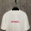 CHANEL Chanel 24SS Classic Logo Flocked Print Heavyweight Short Sleeve T-Shirt