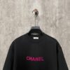 CHANEL Chanel 24SS Classic Logo Flocked Print Heavyweight Short Sleeve T-Shirt