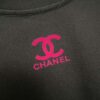 CHANEL Chanel 24SS Classic Logo Flocked Print Heavyweight Short Sleeve T-Shirt