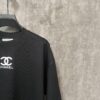 CHANEL Chanel 24SS Classic Logo Distressed Heavyweight Solid Short-Sleeve T-Shirt