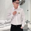 Chanel Men's Long-Sleeve Shirt, Ergonomic Three-Dimensional Cut, Natural Slim Fit, Hidden Placket Design, Premium Cotton Bamboo Fiber Fabric, Exquisite Craftsmanship, Elegant and Fashion-Forward