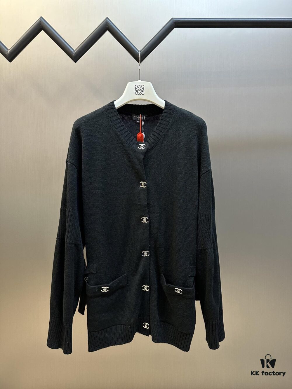 Chanel Bookbag Button Knit Cardigan