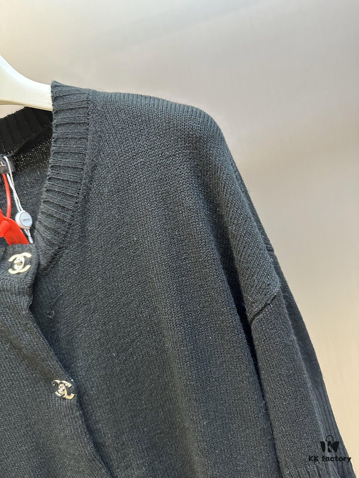 Chanel Bookbag Button Knit Cardigan